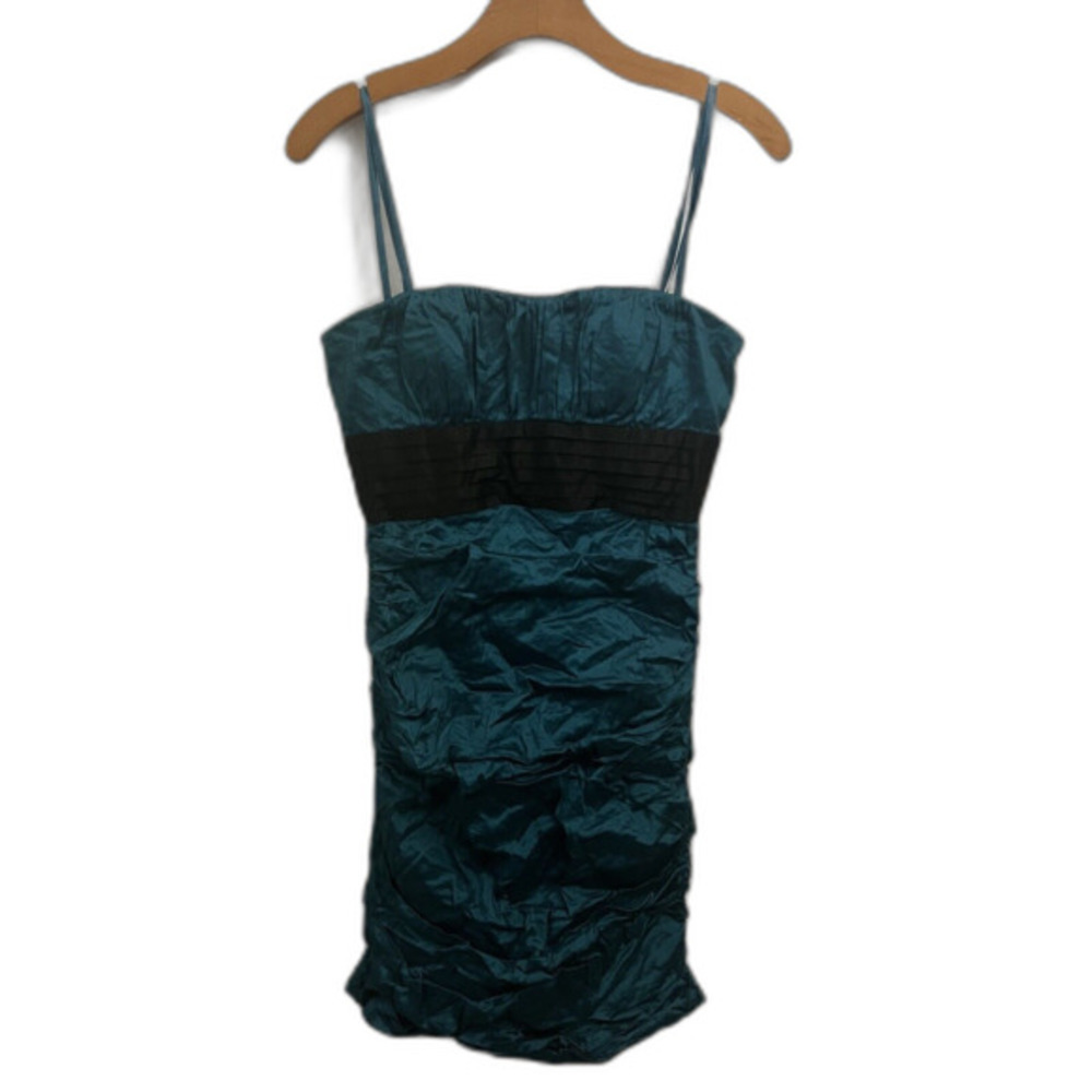 NWT $348 BCBG MAX AZRIA BLUE GREEN STRAPLESS DRESS 4 (L2)